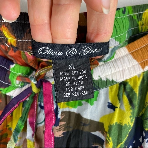 Olivia & Grace Colorful BOHO Flowy Floral Printed Festival Artsy Maxi Skirt XL - Picture 4 of 6